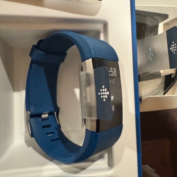 Fitbit Charge 2 Heart Rate + Fitness Wristband - Blue - Size Large NWT - Picture 10 of 10